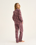 100% Bio-Baumwolle, Flanell-Nachtwäschehose, Rotkariert -JBS of Denmark Women