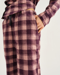 100% Bio-Baumwolle, Flanell-Nachtwäschehose, Rotkariert