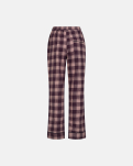 100% Bio-Baumwolle, Flanell-Nachtwäschehose, Rotkariert