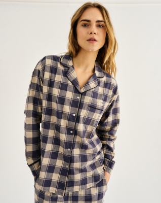 100% Bio-Baumwolle, Pyjamashirt, kariert