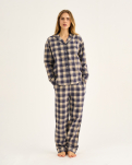 100% Bio-Baumwolle, Pyjamashirt, kariert