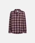 100% Bio-Baumwolle, Pyjama-Hemd, Rotkariert