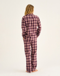 100% Bio-Baumwolle, Pyjama-Hemd, Rotkariert