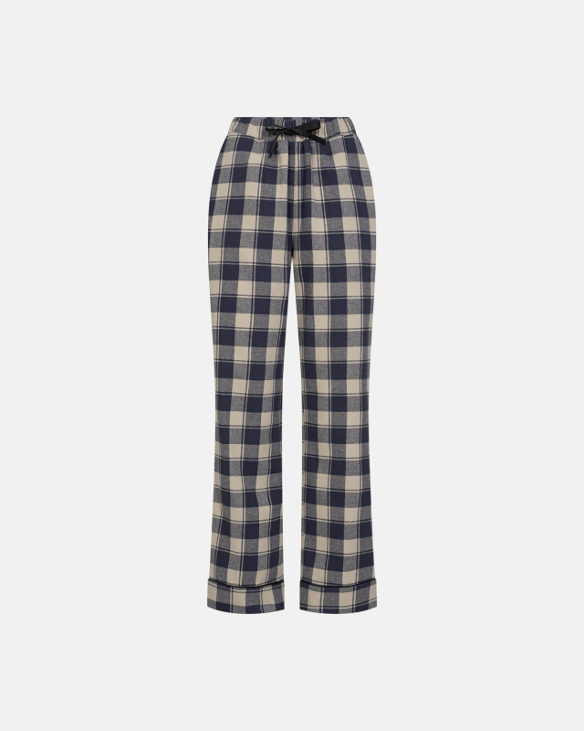 100 % Bio-Baumwolle, Flanell-Nachthose, Kariert