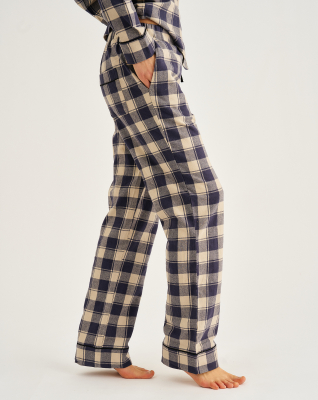 100 % Bio-Baumwolle, Flanell-Nachthose, Kariert