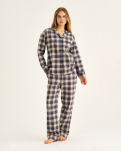 100 % Bio-Baumwolle, Flanell-Nachthose, Kariert