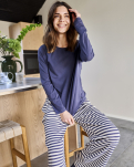 Bambusviskose, Langarm-Shirt, Grau