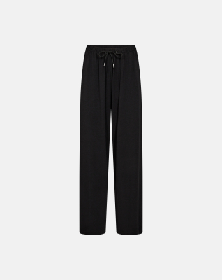 Bambusviskose, Straight-Leg-Hose, Schwarz