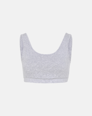 Bambusviskose, BH Top breiter Träger, Grau -JBS of Denmark Women