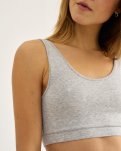 Bambusviskose, BH Top breiter Träger, Grau -JBS of Denmark Women