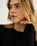 Bambus, Sweatshirt, Schwarz