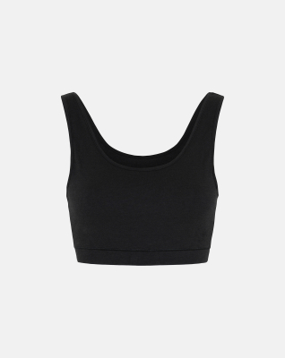 Bambusviskose, BH Top, Schwarz
