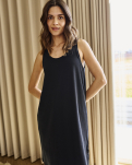 Bambusviskose, Jerseykleid, Schwarz
