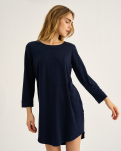 Bambusviskose, Big Shirt mit Ärmeln, Navy -JBS of Denmark Women
