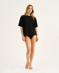 Bambusviskose, Oversize-T-Shirt, Schwarz -JBS of Denmark Women