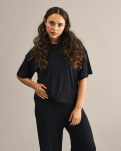 Bambusviskose, Oversize-T-Shirt, Schwarz -JBS of Denmark Women
