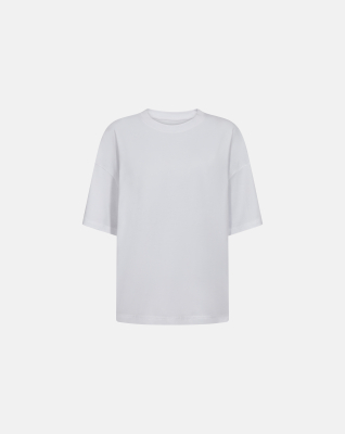 Bambusviskose, Oversize-T-Shirt, Weiß
