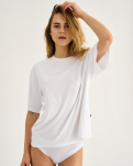 Bambusviskose, Oversize-T-Shirt, Weiß -JBS of Denmark Women