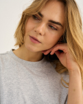 Bambusviskose, Oversize-T-Shirt, Hellgrau Melange -JBS of Denmark Women