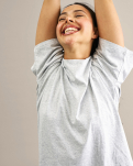 Bambusviskose, Oversize-T-Shirt, Hellgrau Melange -JBS of Denmark Women