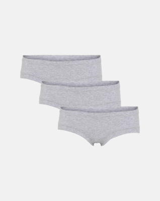 Bambusviskose, Hipster, 3-Pack, Grau