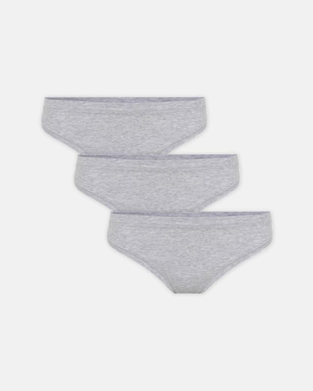 Bambus, String Tanga, 3-Pack, Hellgrau -JBS of Denmark Women