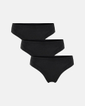 Bambusviskose, Tai, 3-Pack, Schwarz