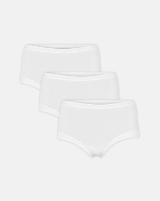 Bambusviskose, Maxi, 3-Pack, Weiß