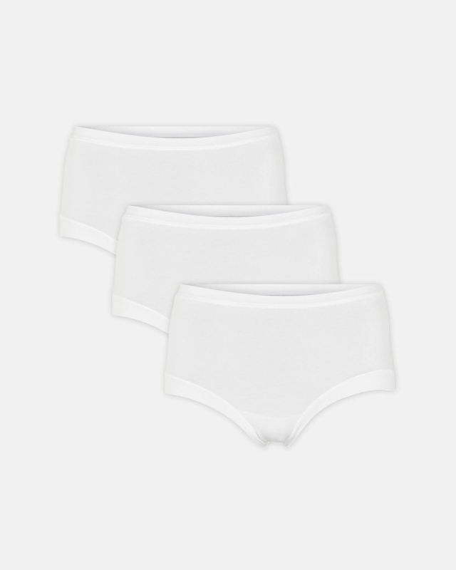 Bambusviskose, Maxi, 3-Pack, Weiß