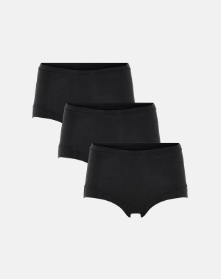 Bambusviskose, Maxi, 3-Pack, Schwarz