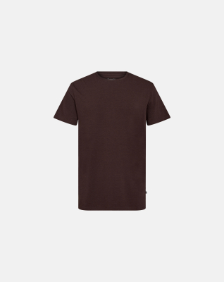 T-Shirt Rundhalsausschnitt, Bambusviskose, Braun