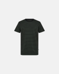 T-Shirt Rundhalsausschnitt | Bambusviskose | Grün/Schwarz -Resteröds
