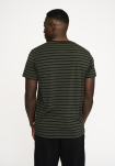 T-Shirt Rundhalsausschnitt | Bambusviskose | Grün/Schwarz -Resteröds