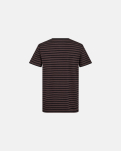 T-Shirt Rundhalsausschnitt, Bambusviskose, Braun/Schwarz