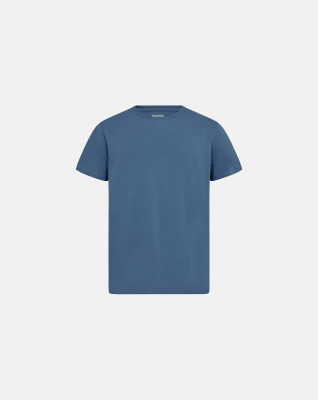 T-Shirt Rundhalsausschnitt, Bambusviskose, Blau