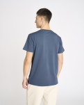 T-Shirt Rundhalsausschnitt, Bambusviskose, Blau