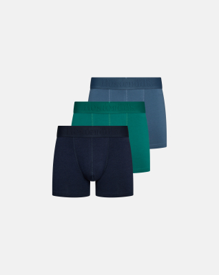 Tights "Gunnar" 3-pack, Bambusviskose, Blau/Grün/Hellblau