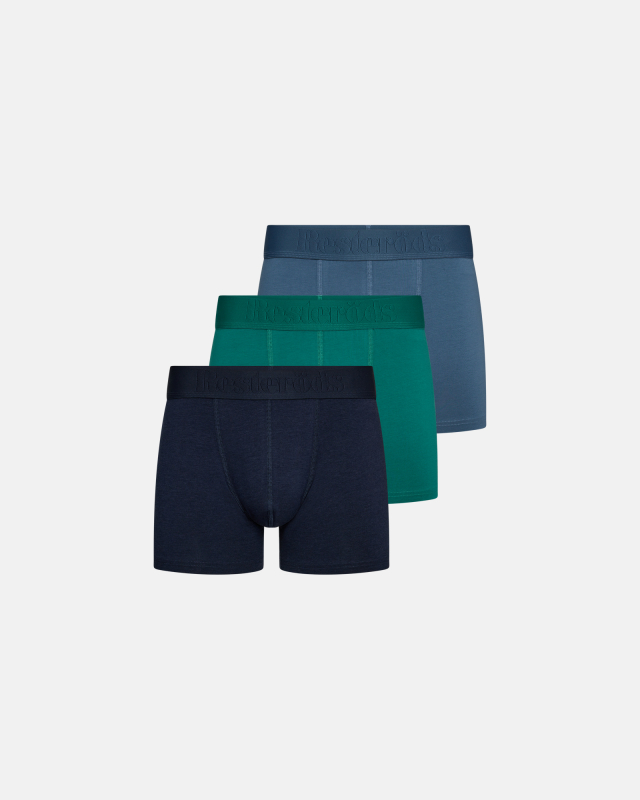 Tights "Gunnar" 3-pack, Bambusviskose, Blau/Grün/Hellblau