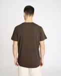 T-Shirt Rundhalsausschnitt, Bambusviskose, Braun