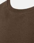 T-Shirt Rundhalsausschnitt, Bambusviskose, Braun