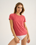 Bambusviskose, T-Shirt, Rot -JBS of Denmark Women