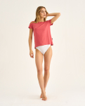 Bambusviskose, T-Shirt, Rot -JBS of Denmark Women