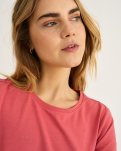 Bambusviskose, T-Shirt, Rot -JBS of Denmark Women