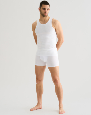 Bambusviskose, Unterhemd Top, 2-pack, Weiß