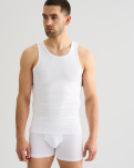 Bambusviskose, Unterhemd Top, 2-pack, Weiß -JBS