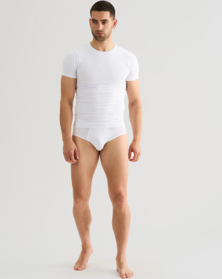 Bambusviskose, Unterhemd mit Rundhalsausschnitt, 2-pack, Weiß