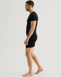 Bambusviskose, Unterhemd mit Rundhalsausschnitt, 2-pack, Schwarz -JBS