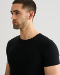 Bambusviskose, Unterhemd mit Rundhalsausschnitt, 2-pack, Schwarz -JBS