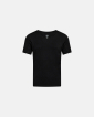 T-Shirt mit V-Ausschnitt "Sweatproof | Bambusviskose | Schwarz - JBS