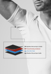 T-Shirt mit V-Ausschnitt "Sweatproof | Bambusviskose | Schwarz -JBS